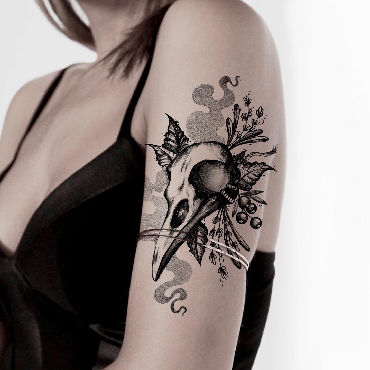 25+ Mysterious Raven Skull Tattoos for a Powerful Statement