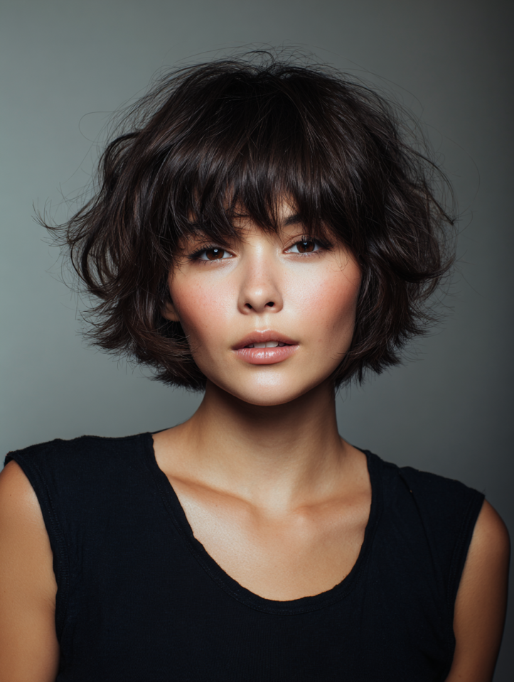 Short Layered Bob With Bangs That Feels Fresh and Wearable