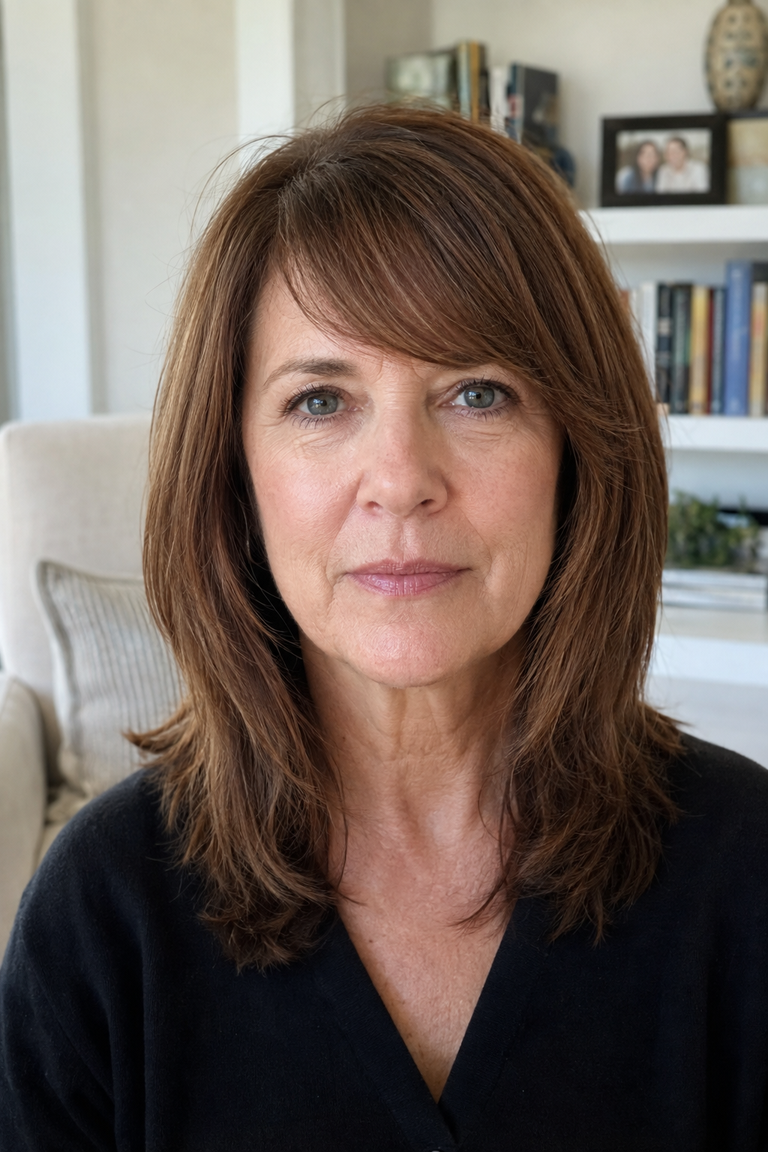 18 Side Swept Bangs for Older Women That Soften the Face